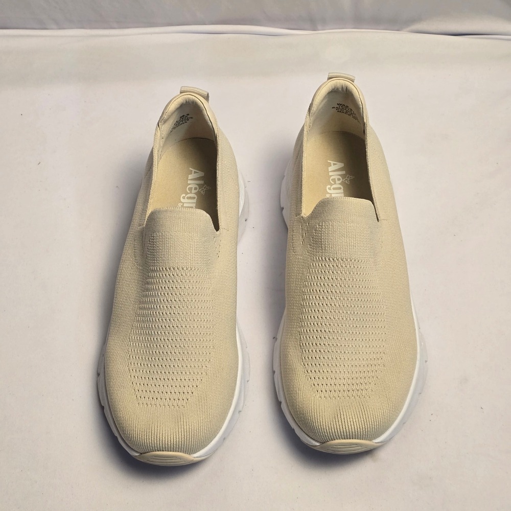 Alegria by‎ PG Lite Rebound Beige Knit Slip On Sneakers WAZ-6183 Women 39.5